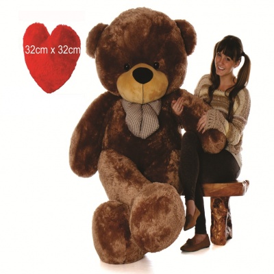 7 Feet Teddy Bear Large Real Giant  Very Soft Lovable/Hug-Gable Teddy Bears  Girlfriends/Birthday, Wedding Gift (Chocolate Brown)