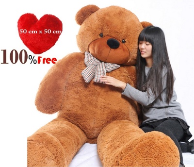 7 Feet Teddy Bear Large Real Giant  Very Soft Lovable/Hug-Gable Teddy Bears  Girlfriends/Birthday, Wedding Gift (Brown)