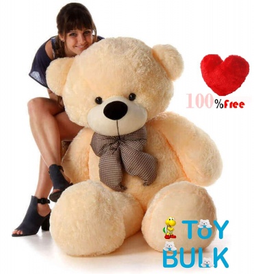 ToYBULK 7 Feet Teddy Bear Large Real Giant  Very Soft Lovable/Hug-Gable Teddy Bears  Girlfriends/Birthday, Wedding Gift (Cream)