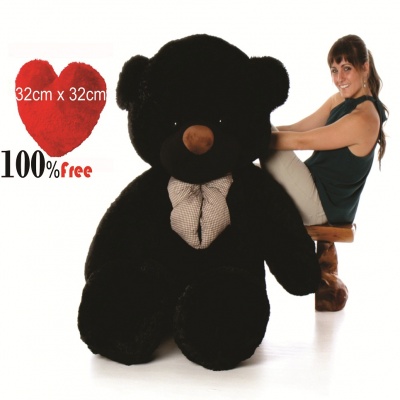 7 Feet Teddy Bear Large Real Giant  Very Soft Lovable/Hug-Gable Teddy Bears  Girlfriends/Birthday, Wedding Gift (Black)
