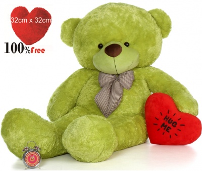 7 Feet Teddy Bear Large Real Giant  Very Soft Lovable/Hug-Gable Teddy Bears  Girlfriends/Birthday, Wedding Gift (Green)