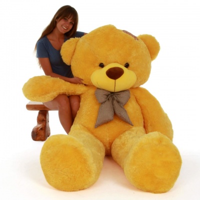ToYBULK Real Giant 6 Feet Large Very Soft Lovable/Hug-Gable Teddy Bears 72 inch Girlfriends/Birthday, Wedding Gift (Yellow)