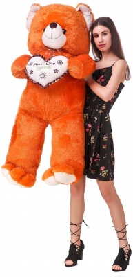  4 Feet Teddy Bear Cute & Adorable Brown Teddy Bear with Heart