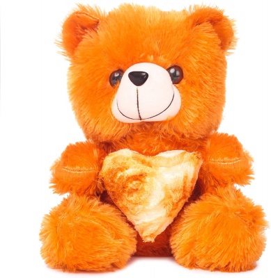 Brown Heart Teddy Bear Soft Toy- 28 cm, Brown Teddy Bears