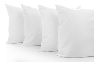 Hotel Quality Hollow Fiber Filler Cushion (16X16 Inches; White) -Set of 4