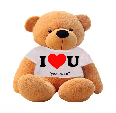 4 Feet Big Brown Teddy Bears Wearing Love T-Shirt 48 Inch T-shirt Teddy You're Personalized Message Teddy Bears