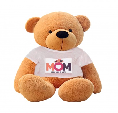 3 Feet Big Brown Teddy Bear Wearing Love MOM T-Shirt 36 Inch T-shirt Teddy You're Personalized Message Teddy Bears
