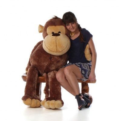 5 Feet Monkey Bear, 60 Inch Tall Smile Monkey Bears (Brown Monkey)