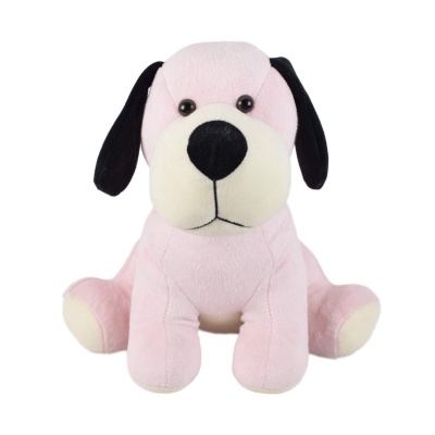 ToYBULK Cute Sitting Dog Soft Toy 12 Inches Light Pink