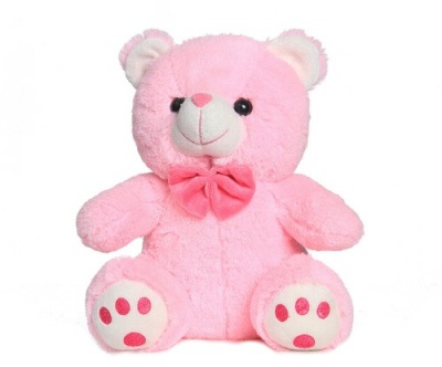 Pink Bow Teddy Bear Soft Toy- 25 cm, pink Teddy Bears