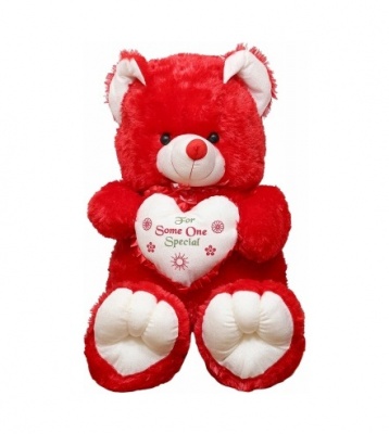  2 Feet Teddy Bear Cute & Adorable Red Teddy Bear with Heart
