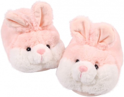 Classic Bunny Slippers for Women Funny Animal Slippers for Girls Cute Plush Rabbit Slippers Christmas Slippers for Womens (Pink)