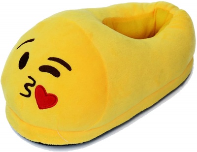 New Ladies Unisex Emoji Slippers Devil Poo Smiley Yellow Heart Eyes Emoticon Stuffed Plush Soft Toy Fun Warm Cute Emotion Winter Shoes Unisex Adult Slippers