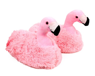 Womens Cute Flamingo Animal Slippers Novelty Cozy Fuzzy Slippers Soft Plush Winter Warm House Shoes