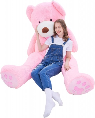 6 Feet Giant Teddy Bear Plush Toy Stuffed Animals (Pink, 72 inches)