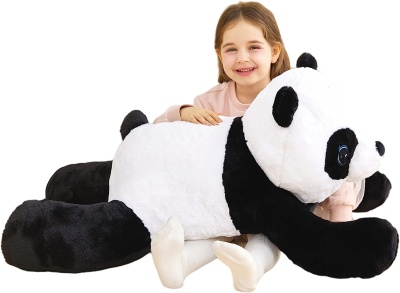 ToYBULK™ Real Giant Panda Stuffed Animal Plush Toy,Large Cute Jumbo Soft Toys,Huge Big Size Plushy Fluffy Fat Oversized Plushie,Gifts for Kids Girls Boys Girlfriend Children (36 inches, Black and White)
