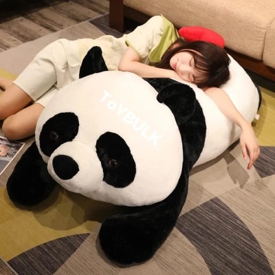 Adorable 5 Feet Slipping Panda Toy Bulk Pack with Free Heart Cushion - Perfect for Playful Fun